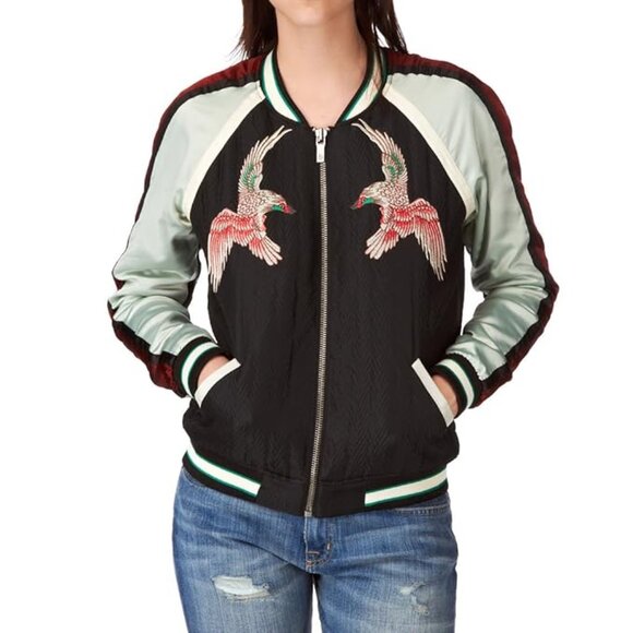 Embroidered Maison Scotch Bomber Jacket - Picture 1 of 6